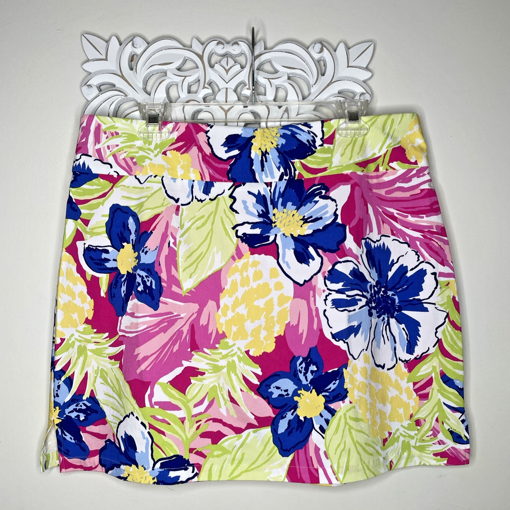 RAFAELLA size XL SKORT Shorts Skirt Athleisure Pickleball Golf PINK Tropical